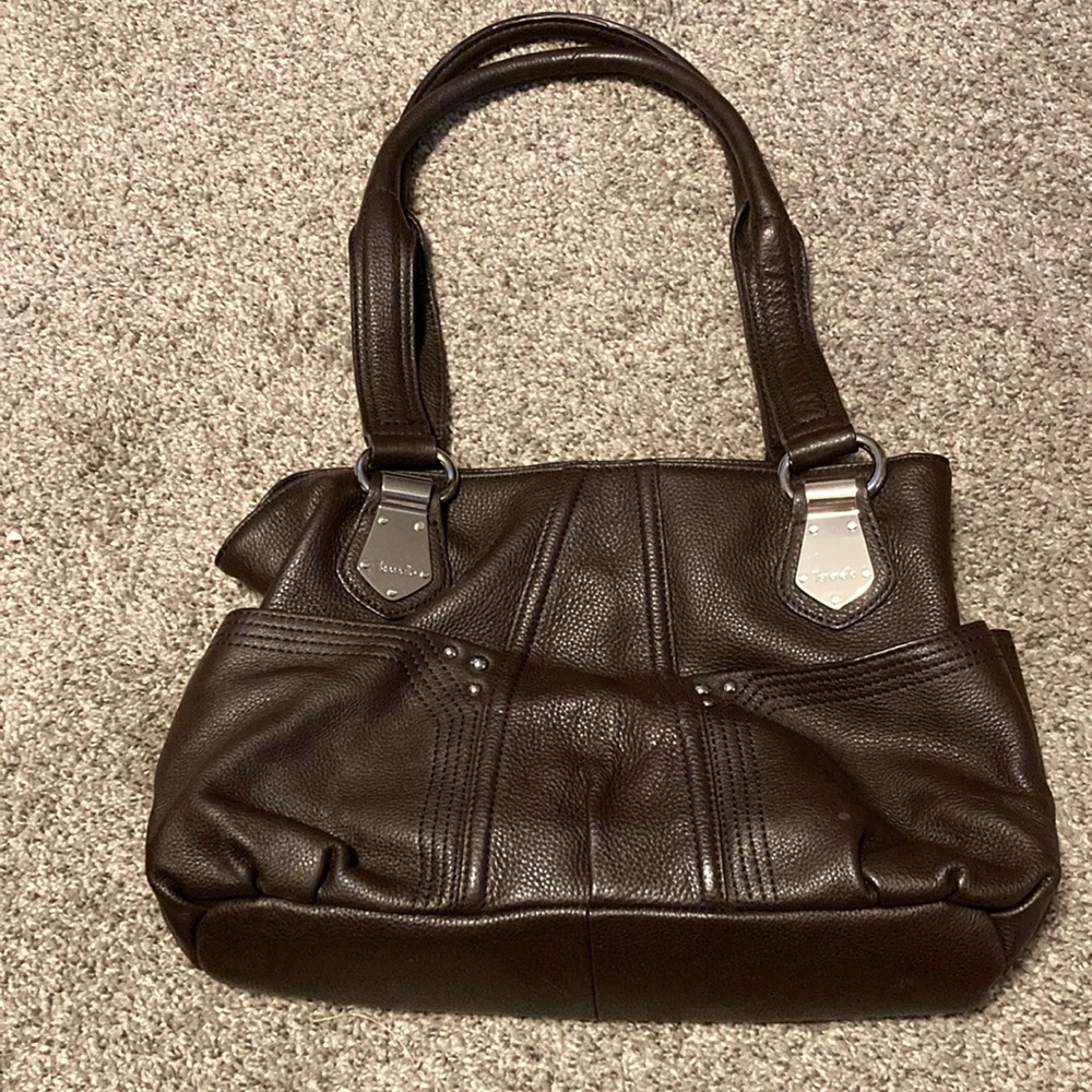 Tignanello Elegant Brown Leather Handbag shoulder bag, like new